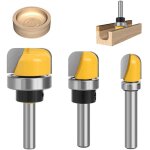 3 pi�ces fraise bois fond rond, fraise defonceuse 8mm, m�ches carbide router bits outils de travail du ...
