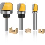 3 pi�ces fraise bois fond rond, m�ches carbide router bits 8mm, fraise pour d�fonceuse pour le bois tendre ...