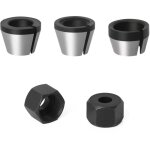 3 pices hss tte de mandrin, 6mm 6. 35mm 8mm mandrin de pince de routeur, adaptateurs de collet de mandrin, ...