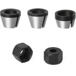3 pi�ces hss t�te de mandrin, 6mm 6. 35mm 8mm mandrin de pince de routeur, adaptateurs de collet de mandrin, ...