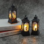 3 pi�ces lanterne � bougie led d'halloween, lampe � huile led halloween d�corative, citrouille main fant�me ...