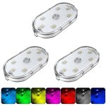 3 pi�ces tactile plafonnier de voiture magn�tique - portable �clairage int�rieur de voiture pour voiture ...