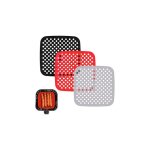 3 pi�ces tapis en silicone pour friteuse, air fryer liners r�utilisable friteuse � air liner perfor� ...