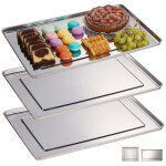 3 plateaux de service en acier