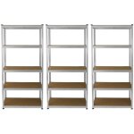 3 rayonnage garage 5 Étagères rangement entrepôt niveau industriel sans boulons acier galvanisé / maillet ... 3 rayonnage garage 5 Étagères rangement entrepôt niveau industriel sans boulons acier galvanisé / maillet ...