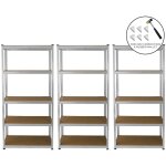 3 rayonnage garage 5 �tag�res rangement entrep�t niveau industriel sans boulons acier galvanis� / maillet ...