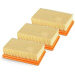 Promotion lot de 3 remplacement plat pliss�s ?filtre karcher mv4 mv5 mv6 wd4 wd5 wd6, wd4p wd5p wd6p ...
