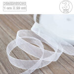 3 rotoli nastro bianco bomboniera bobina decorations addobbi decoupage