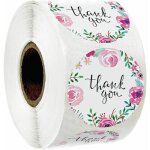 3 rouleaux 1500pcs rouleaux d'autocollants de remerciement, �tiquettes autocollantes avec autocollants ...