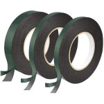 3 rouleaux double face ruban, ruban adh�sif double face noire12 mm, 12mm, 25mm ruban mousse extra fort ...