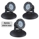 3 spots led 2, 2w immergeables pour bassin de jardins et �tangs ext�rieurs