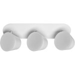 3 spots led plafond / mur salle de bain blancs en aluminium, temp�rature r�glable via interrupteur, ip44, ...