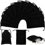 30 pcs noir pochon bijoux avec cordon pour rangement de bijoux sacs de bonbons de noce nol emballage ...