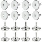 30 pcs pied de meuble a visser m6, pieds de nivellement meuble en fer et plastique, pied de table chaise ...