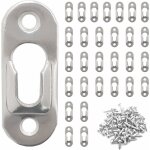 Aougo - 30 pièces cintres de trou de serrure en métal 42 mm x 16 mm avec 60 vis trou de serrure attaches ... Aougo - 30 pièces cintres de trou de serrure en métal 42 mm x 16 mm avec 60 vis trou de serrure attaches ...