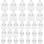 [jamais utilis�] 30 pi�ces crochet adhesif mural , accroche tableau adhesif invisibles, attache murale ...