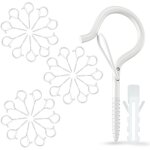30 pi�ces crochets � vis blanc, muraux int�rieur ext�rieur, verrouillage, crochets de plafond, pour nichoirs, ...