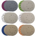 30 pices disques de ponage 125mm 8 trous disques abrasifs papier de verre sec  l'eau tampons de ponceuse ...