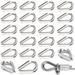 30 pices m6 cosses de cble mtallique en acier inoxydable 304 cosse coeur pour cable acier pour cble ...