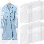 30 pi�ces plastique housses de v�tements, 60�140 cm transparentes prot�ge - v�tements pour chemise, veste, ...