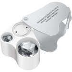 30 x 60 loupe bijoutier, led loupe eclairante horloger, gemmes bijoux pierres timbres pieces montres ...