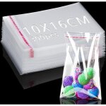 300 pi�ces sac plastique transparent 16x10cm sachet cellophane sacs auto - adh�sifs plastique opp sachet ...