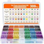 300pcs fusible voiture set, 160 mini fusible auto + 90 moyenne fusible automobile + 50 micro fusible ...