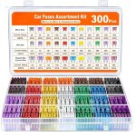 300pcs fusible voiture set, 160 mini fusible auto + 90 moyenne fusible automobile + 50 micro fusible ...