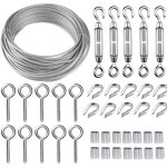 Ugreat - 30m corde en acier inoxydable  suspendre kit, kit cable mtallique, 2mm cable en acier inoxydable ...