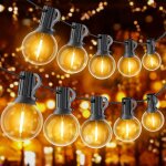 30m guirlande lumineuse extrieure guinguette led avec 50 ampoules e12 g40 en plastique tanche guirlande ...