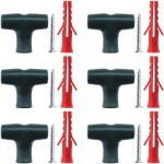 30pcs clip de clture murale fixation, kit avec vis d'ancrage pour cadre de fil du poulet