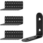 30pcs �querre de fixation noir inox 50x50x2mm, equerre metal renforts d'angle pour la fixation et la ...