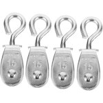 30pi�ces poulie en acier inoxydable poulie robuste roue de poulie roue de remorquage � fil suspendu poulie ...