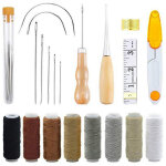 31 pi�ces en cuir fil cir� artisanat outil bricolage fournitures de couture en cuir aiguilles � coudre ...