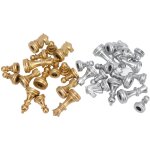 32 pi�ces d'�checs en or et argent avec roi de 4, 9 cm pour adultes et enfants