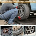 32 pi�ces kit de r�paration de pneu, outils pro plus m�ches autovulcanisantes tubeless, kit de reparation ...