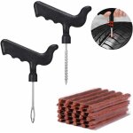 32 pices kit de rparation de pneu, outils pro plus mches autovulcanisantes tubeless, kit de reparation ...