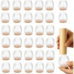 32 pi�ces protection pied de chaise, chaise casquettes pieds, embout pied de chaise caoutchouc, avec ...