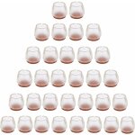 32 pices de silicone chaise cap pied pad meubles table jambe protecteur de sol transparent chaise jambe ...