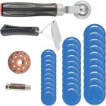 34 pi�ces de r�paration de pneus robustes avec racloirs en acier et patchs en caoutchouc pour voiture, ...