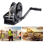 3500lbs professionnel treuil � c�ble treuil � main treuil de bateau noir avec c�ble m�tallique 10 m�tres ...