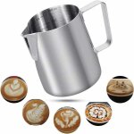 350ml pot � lait 304 acier inoxydable pichet � lait gravure gradu� � l'int�rieur pour faire mousse le ...