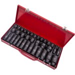 Maxpeedingrods - 35pcs 1 / 2' drive deep impact mtrique socket set for voiture outils garage stock
