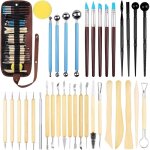 36 pcs outils de sculpture, outil de poterie, outil en c�ramique set, ensemble d'outils en argile, kit ...