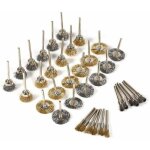 36 pi�ces brosses m�talliques, brosses de polissage m�talliques avec 3 tailles diff�rentes, fil d'acier ...