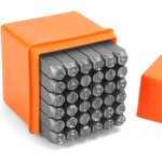 36 pi�ces lettres et chiffres � frapper 6mm - alphabet a - z, num�ros 0 - 8, symbole & - poin�on pour ...