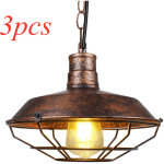 36cm lustre suspension design vintage industrielle rétro fer abat - jour e27 40w rouille 3pcs 36cm lustre suspension design vintage industrielle rétro fer abat - jour e27 40w rouille 3pcs