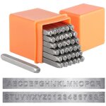37 pices chiffres de lettres frapper 3 mm poinons en metal (a - z 0 - 9 et symbole d'amour) pour estampage ...