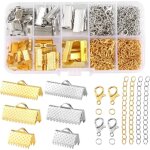 370pcs kit d'accessoires de bijoux fabriqu�s � la main avec anneaux ouverts et extenseurs de la cha�ne ...