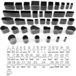 39 pcs outils de coupe cuir  la main en forme trou creux punch en mtal, kit poinon  main dcoupeur ...